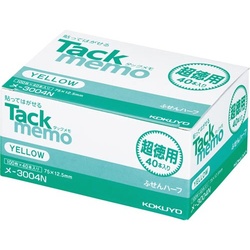 タックメモ超徳用　７５×１２．５　黄１００枚４０冊