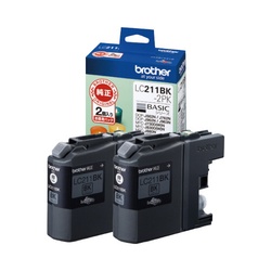 純正インク　ＬＣ２１１ＢＫ−２ＰＫ　黒２個パック