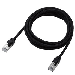 ＬＡＮケーブル　ＣＡＴ７　２ｍ　メッシュ　ブラック