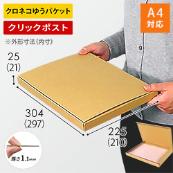 クロネコゆうパケット・クリックポスト】厚さ2.5cm・N式ケース（A4