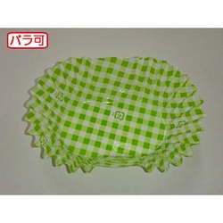 セイコー おかずカップ ラミケースOPP小判10号C柄緑 500枚