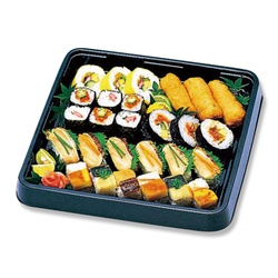 福助工業 寿司桶 角桶 3H 本体 黒 10枚/袋