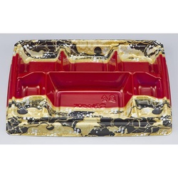 シーピー化成 弁当容器 BFハカマ膳8-1 国風赤 本体(N)