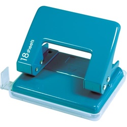 ２穴パンチ　１８枚穿孔　ブルー３個