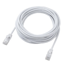 ＬＡＮケーブル　ＣＡＴ６Ａ準拠　５ｍ　メッシュ　白