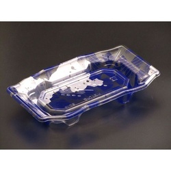 リスパック 寿司容器 A-PETうつくし盛 1-3B みぞれ青 本体