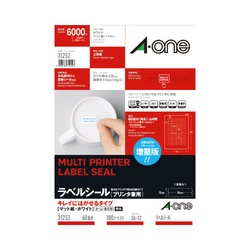 キレイにはがせるラベル　兼用　６０面角丸　１００枚