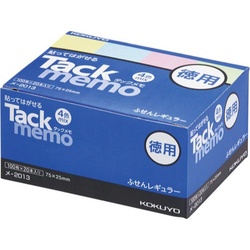 タックメモお徳用　７５×２５　４色×２０冊