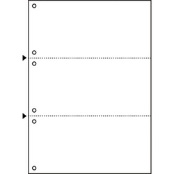 マルチプリンタ帳票　Ａ４　白紙３面６穴　１２００枚