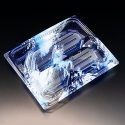 リスパック 刺身容器 バイオ 流派 深20-17B 海洋青 本体