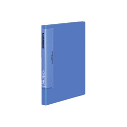 クリヤーブックウェーブカット　固定式Ａ４縦４０Ｐ青