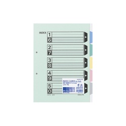 カラー仕切カード　Ａ４縦　２穴　５山　２組