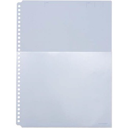 ハーフポケット厚口　Ａ４縦　３０穴　青　１０枚