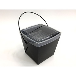 協和パック 弁当容器 デリメイト TK125 嵌合容器付 ブラック セット