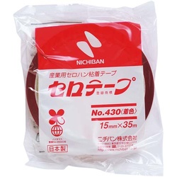 着色セロテープ　赤　１５ｍｍ×３５ｍ　１０巻