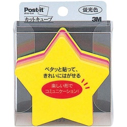 ポストイット　蛍光色　スター形　５色２２５枚×５