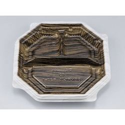 シーピー化成 弁当容器 BFNアルバ八角20-1 和もく白茶 本体 発泡