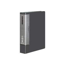 クリヤーブックＷＣ　固定式Ａ４タテ１００枚濃灰