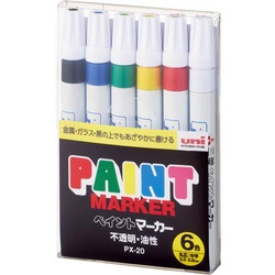油性マーカー　ペイントマーカー　中字６色セット