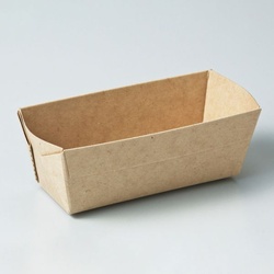 天満紙器 ケーキトレー BT82 ダブルミニパウンドトレー(茶無地)