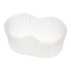 【廃番商品】シンメイ おかずカップ 両面シリコンケース 小判型 （80-50）×30 ホワイト 200枚