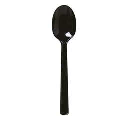 やなぎプロダクツ 使い捨てスプーン ポリ完封プラスチックスプーン16cm (黒)100本入