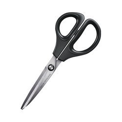ハサミ　サクサ　ストレート刃　ブラック
