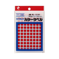 マイタックカラーラベル　８ｍｍ　赤ｘ１０