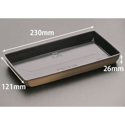 リスパック 寿司容器 豪華折 2-5B 柾木目黒 本体