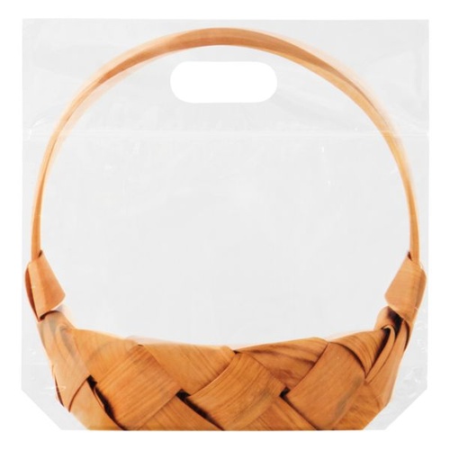 チャック付き袋 フォトプリントジップ付バッグ カゴ-S(30枚) ヘッズ