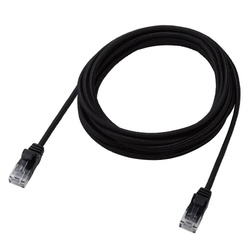 ＬＡＮケーブル　ＣＡＴ６Ａ準拠　３ｍ　メッシュ　黒