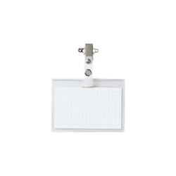 タッグ名札安全ピン・クリップ両用横　５６×９１