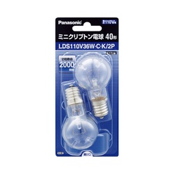 ミニクリプトン電球　４０Ｗ形　クリア　２個入×５