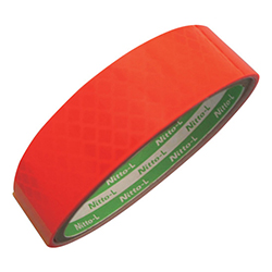 【廃番商品】日東エルマテ 高輝度プリズム反射テープ（蛍光色） 20mm×5ｍ オレンジ HTP20OR