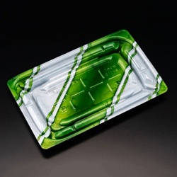 リスパック 弁当容器 バイオデリカ優枠18-11B 本体 K-ルネ緑