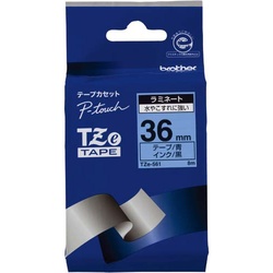 ピータッチ　ラミネート青色テープ３６ｍｍ　黒文字