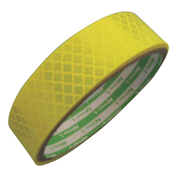 【廃番商品】日東エルマテ 高輝度プリズム反射テープ（蛍光色） 20mm×5ｍ レモンイエロー HTP20LY