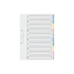 カラー仕切カードＰＰ　Ａ４縦　１０山　１組