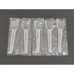 東商化学 使い捨てスプーン 5連 角スプーン ＃90 透明