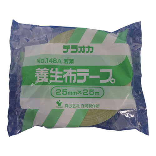 寺岡製作所 養生用布テープ No.148A 若葉 25mm×25m 148A25X25