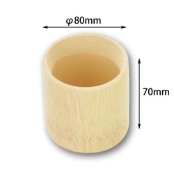 木製トレー 竹筒 W(L) アサヒグリーン