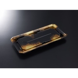 中央化学 寿司容器 HS澄板28-14 金彩BK-BK 本体