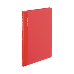 クリヤーブック固定式・横入　Ａ４縦　４０Ｐ　赤Ｘ３