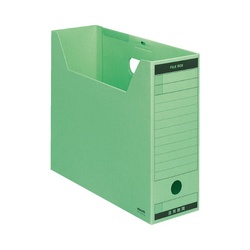 ファイルボックス　Ｂタイプフタ付　Ａ４横　緑