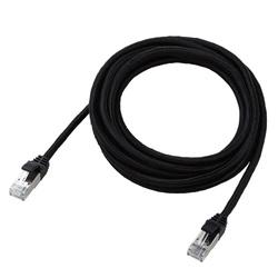 ＬＡＮケーブル　ＣＡＴ８　３ｍ　メッシュ　ブラック