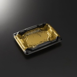 中央化学 刺身容器 四方盛 15-11 永徳BK 本体