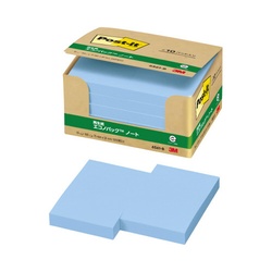 ポストイット　再生紙ノート　７５×５０　青１０冊