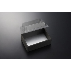 折箱 AWD-128 黒板目 透明高蓋付 中央化学