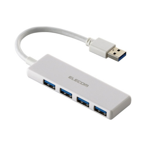 ＵＳＢハブ（ＵＳＢ−Ａ×４）バスパワー　ホワイト