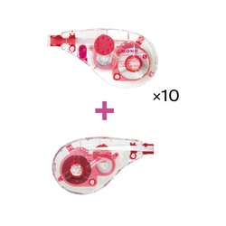 モノエルゴ幅５ｍｍクリアピンク本体１０個＋詰替１個